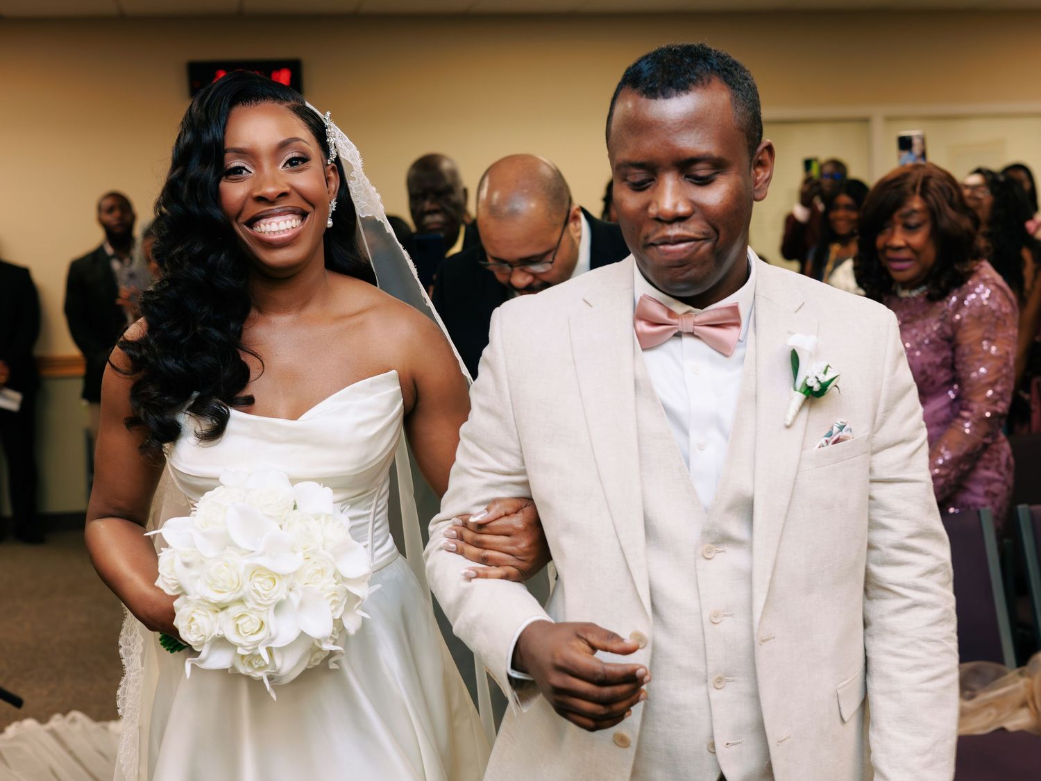 Romantic and joyful moments from weddings, highlighting the love and celebration between couples and their families on their special day.