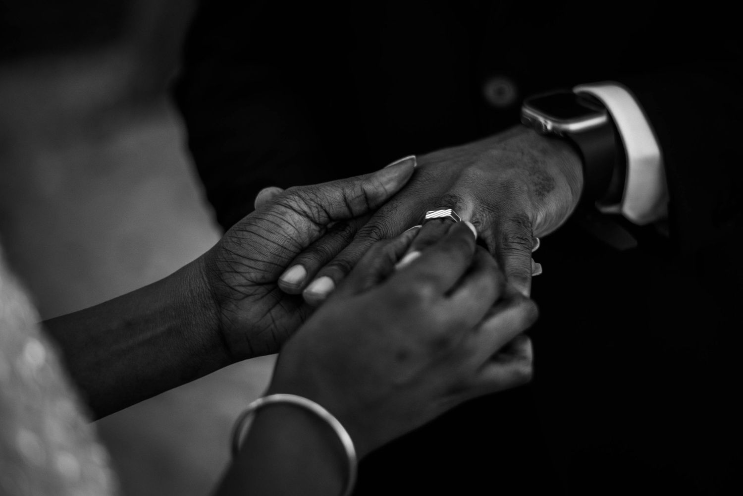 Bride and Groom, wedding bands, elopement cairns