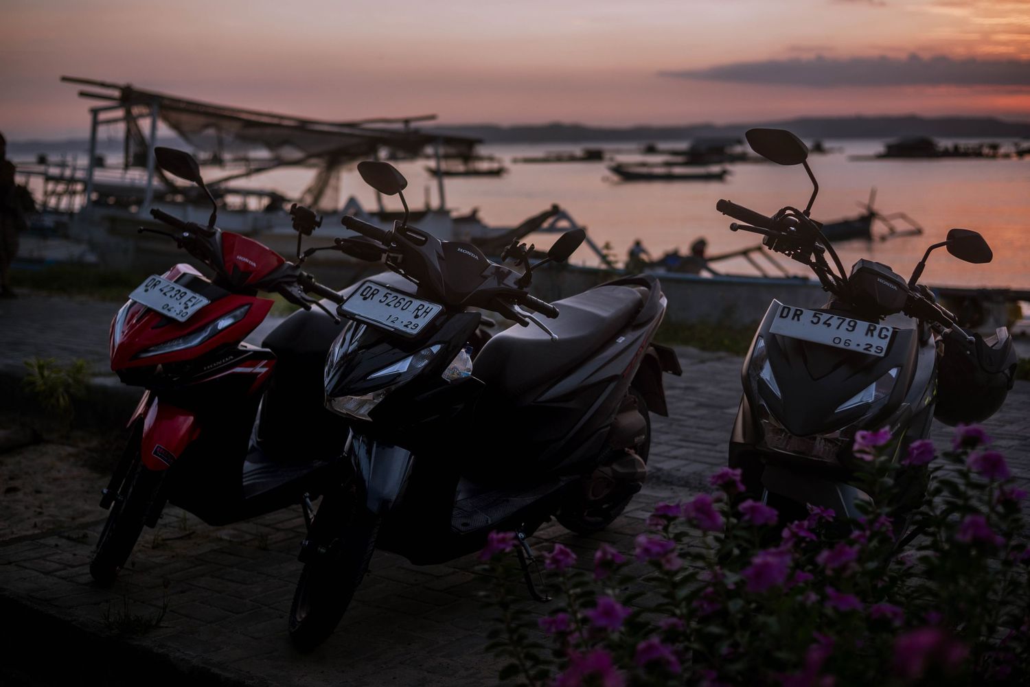 scooters, Lombok, Indonesia. The Tone Curve copyright