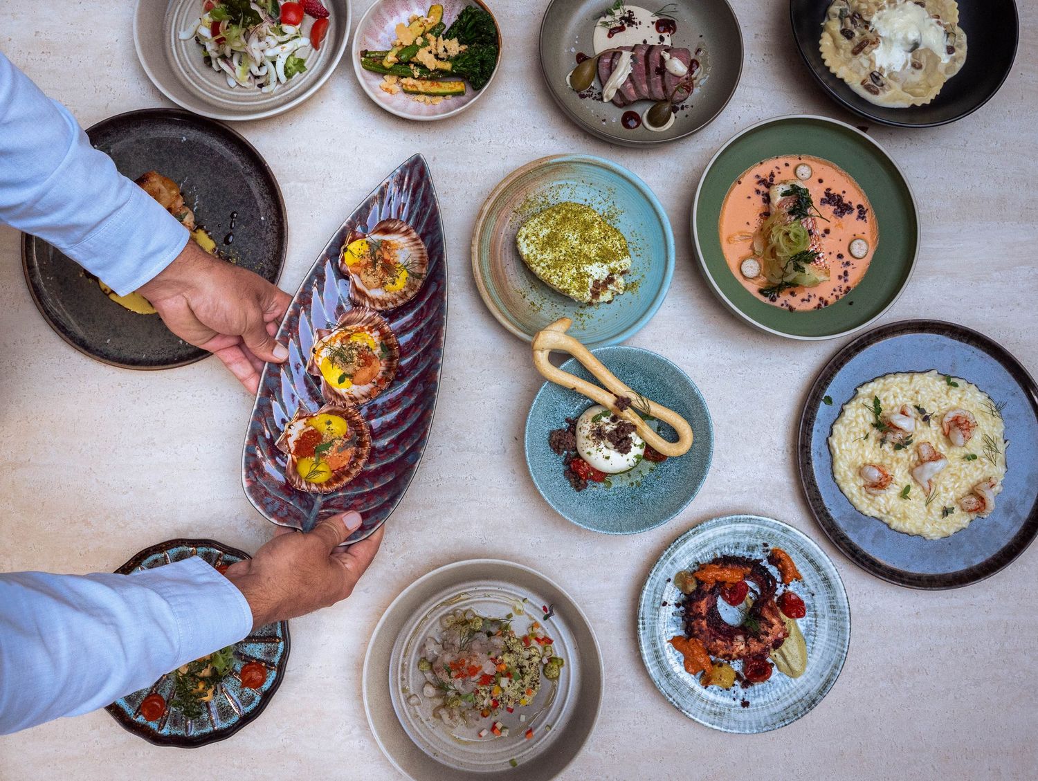 various plates, food photographer cairns restaurants and cafes
