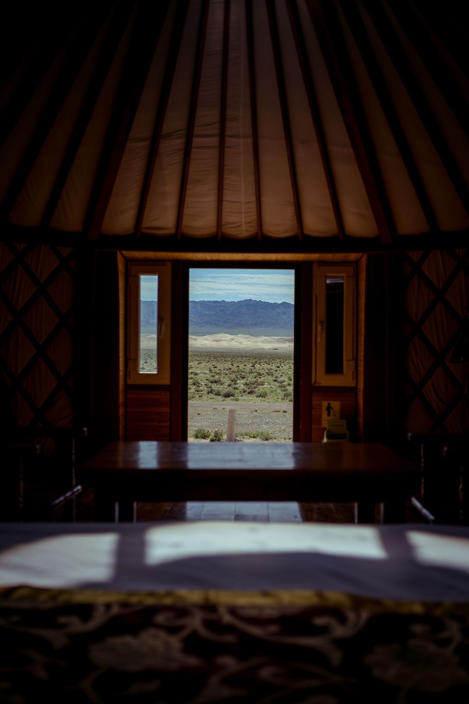 Inside a tourist Ger, Gobi Desert, Mongolia © 2024 Jenna Hennessy / The Tone Curve