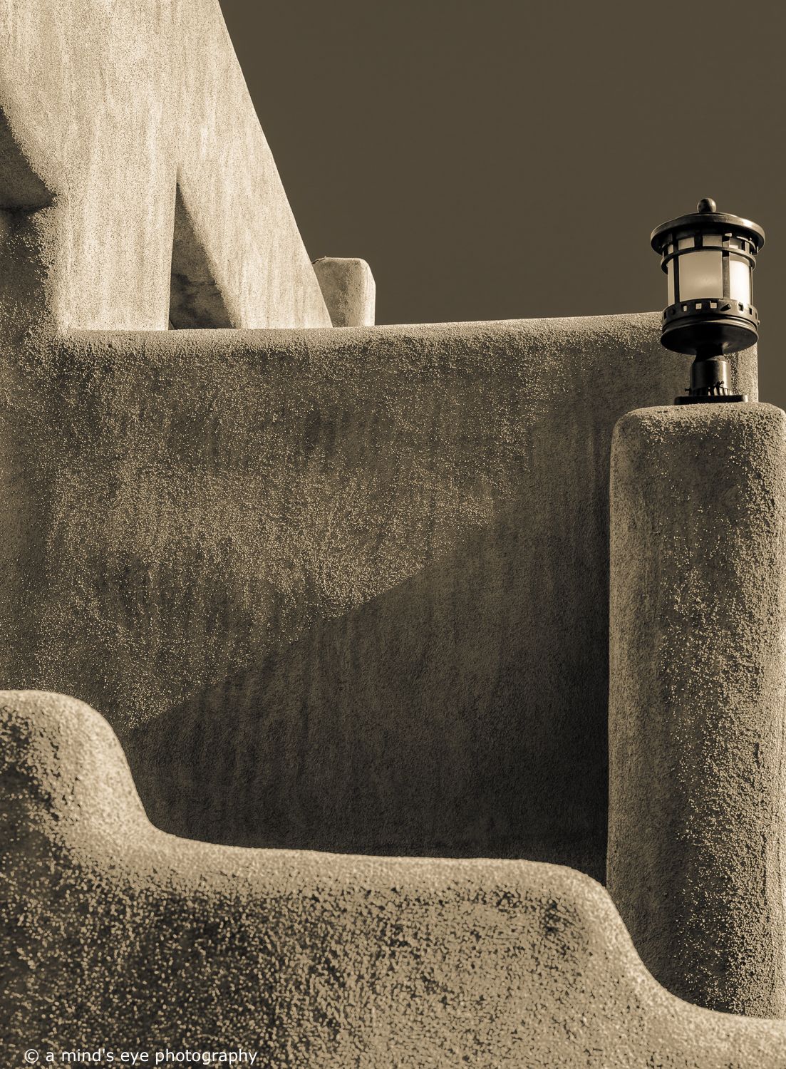 B&W sepia toned, image, architectural photo, building, graphical image, pattern, light, shadows, texture, details, abstract