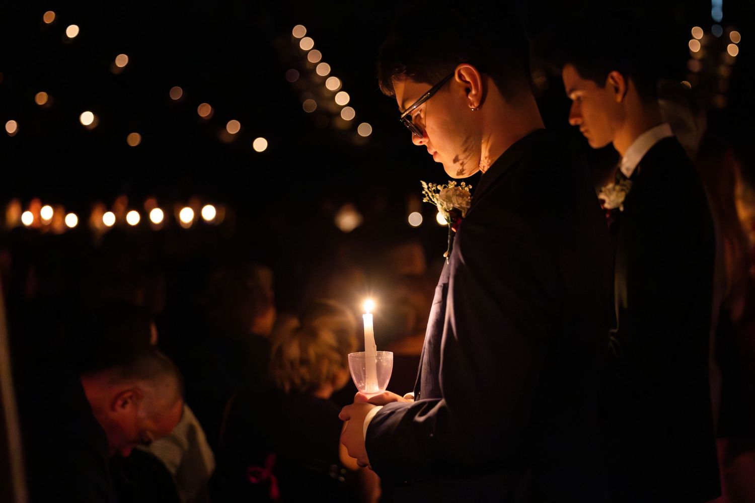 Aggies gathered for the Campus Muster Ceremony at Reed Arena in College Station, Texas, on April 21, 2025. (Whitney Moody/Texas A&M)