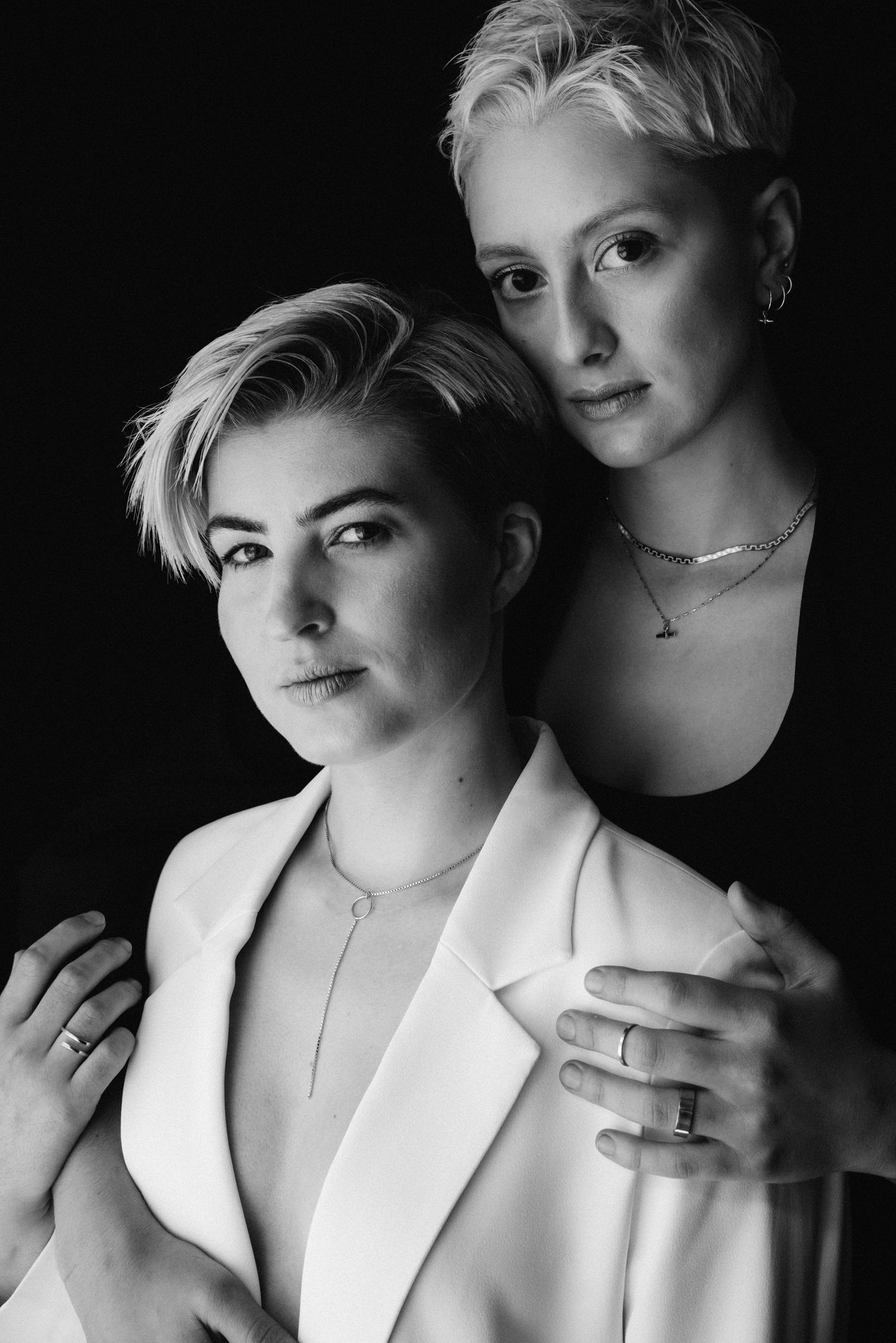high contrast photograph queer couple