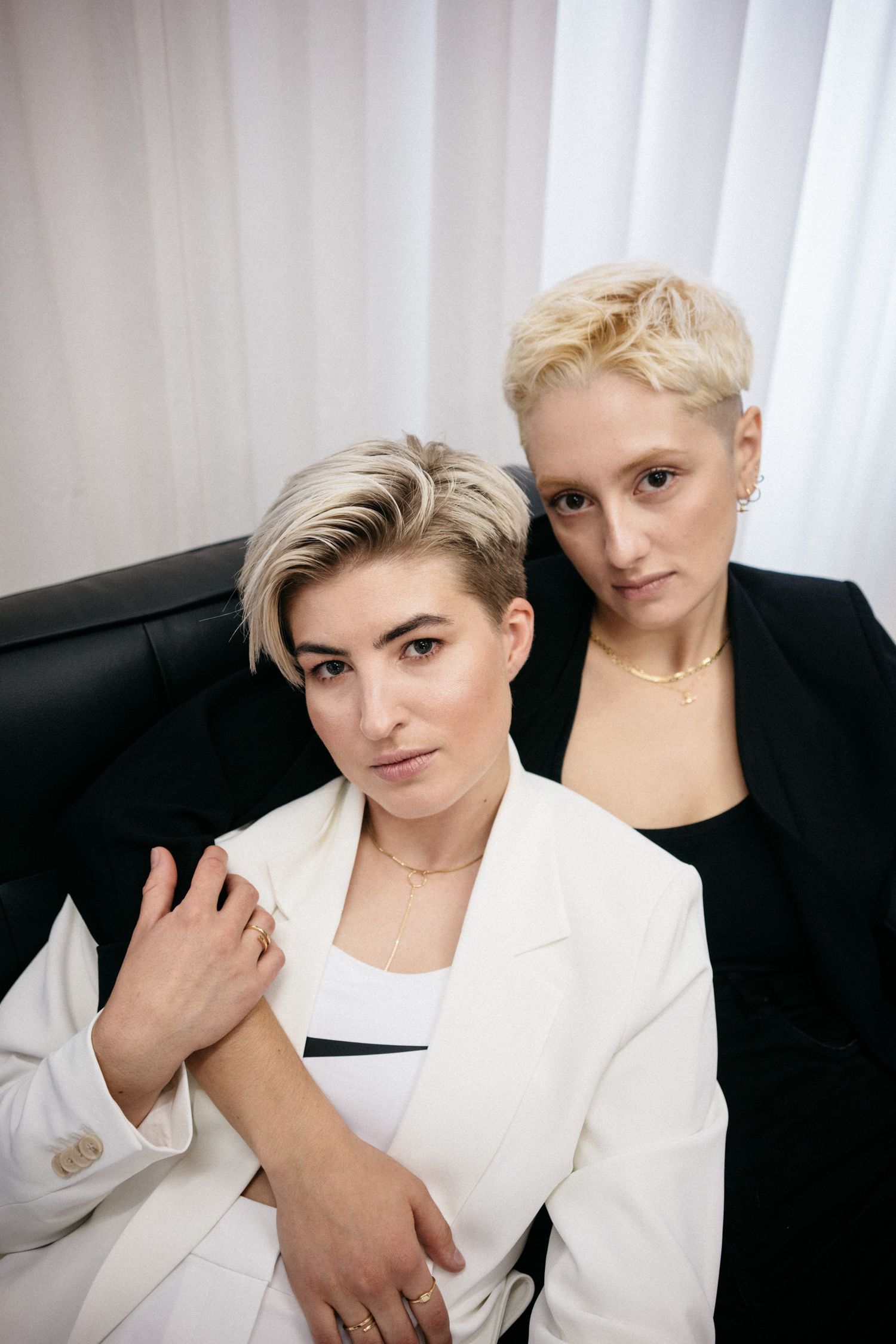 editorial minimalist photoshoot queer couple