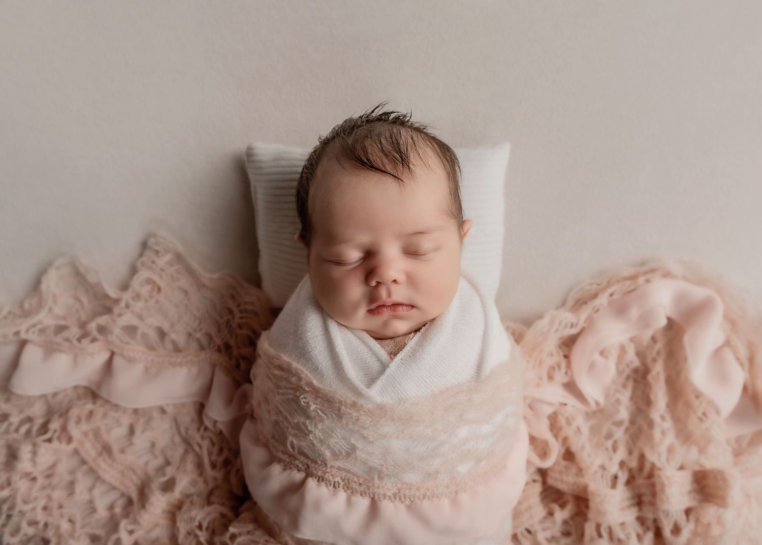 Newborn baby portrait in Nelson photography studio