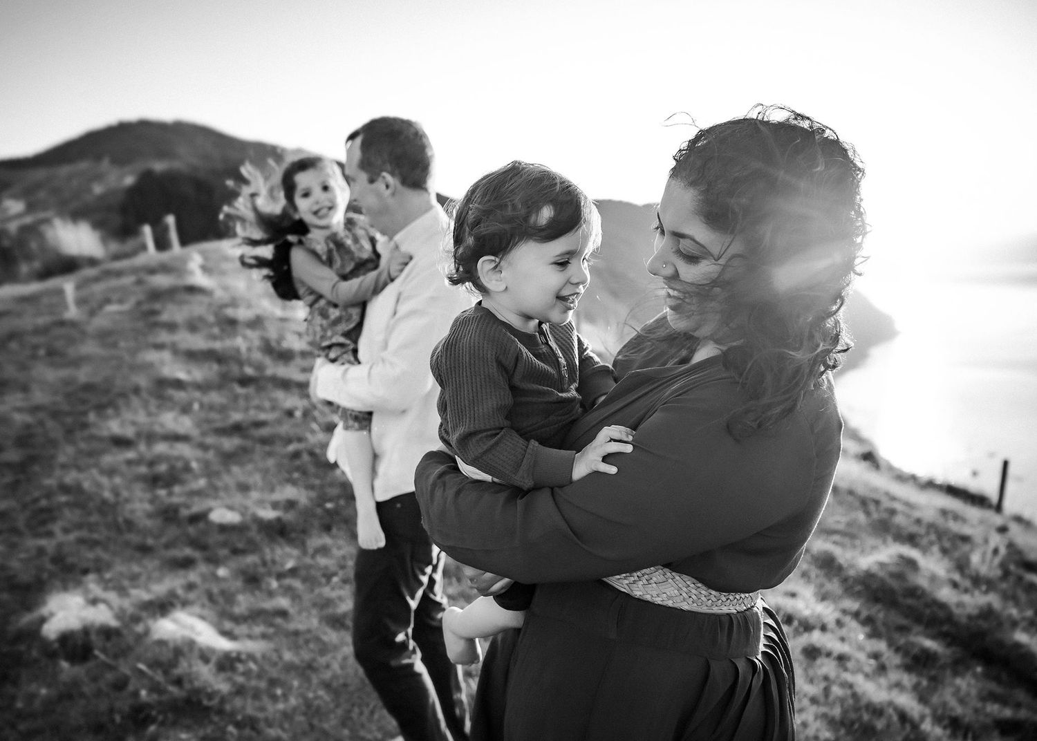 Family portrait capturing genuine connection and love
