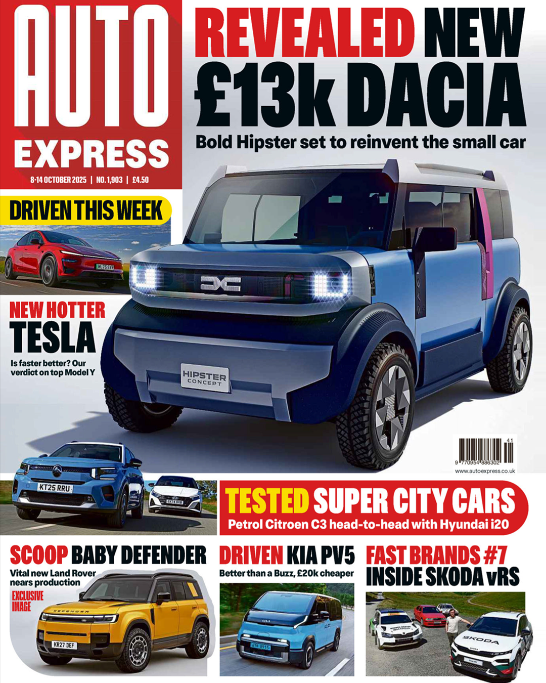A collage of automotive magazine covers and photos showing various car models including SUVs and electric vehicles.