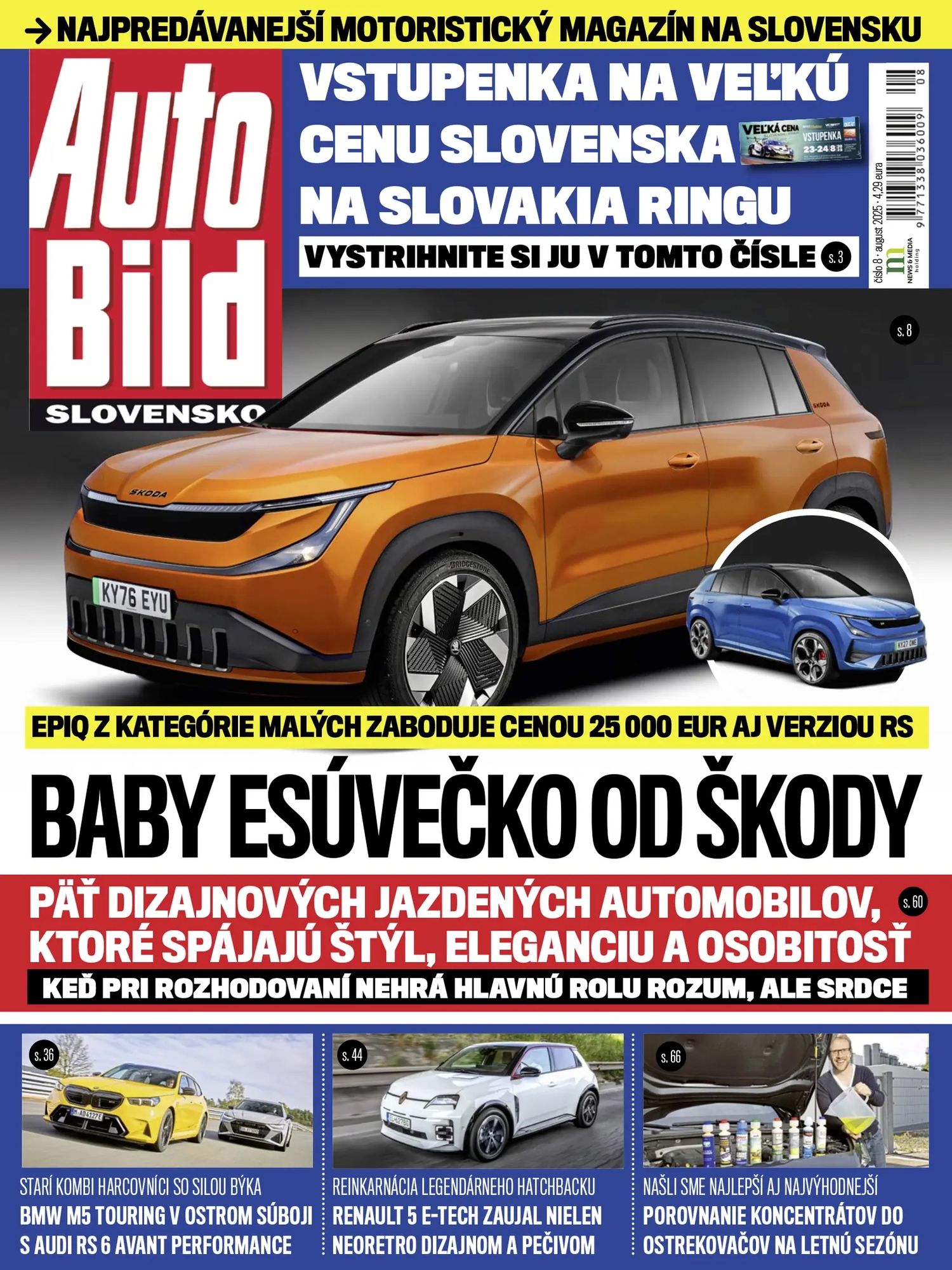A collage of six Auto Bild magazine covers featuring various cars including orange and blue SUVs and crossovers.
