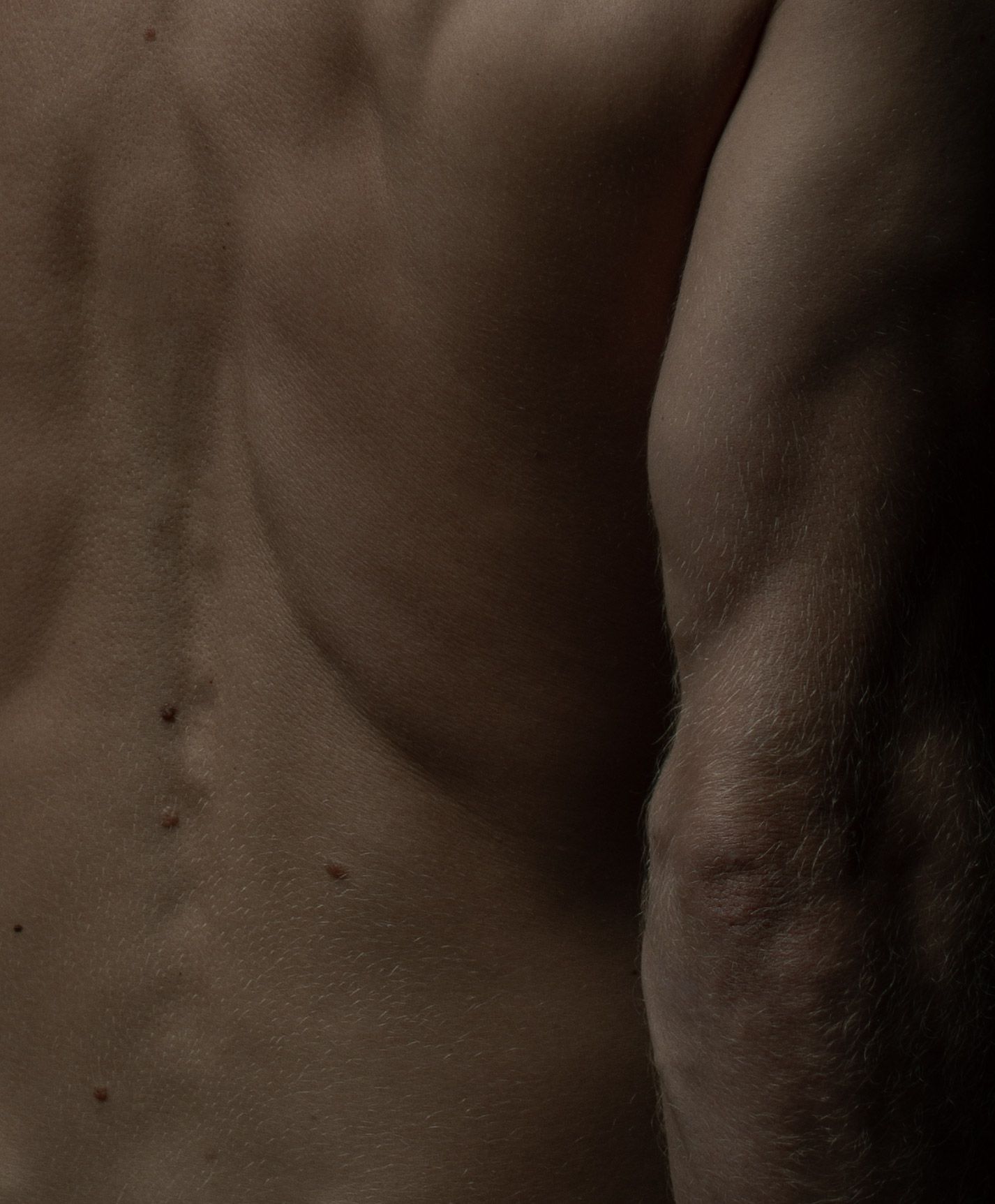 Close-up van gespierde man
