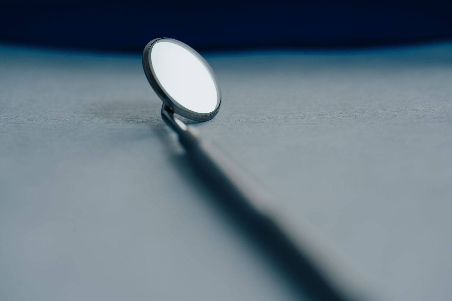 A macro shot of a dental mirror at Erskine Dental Care as part of their stock footage library for social media.