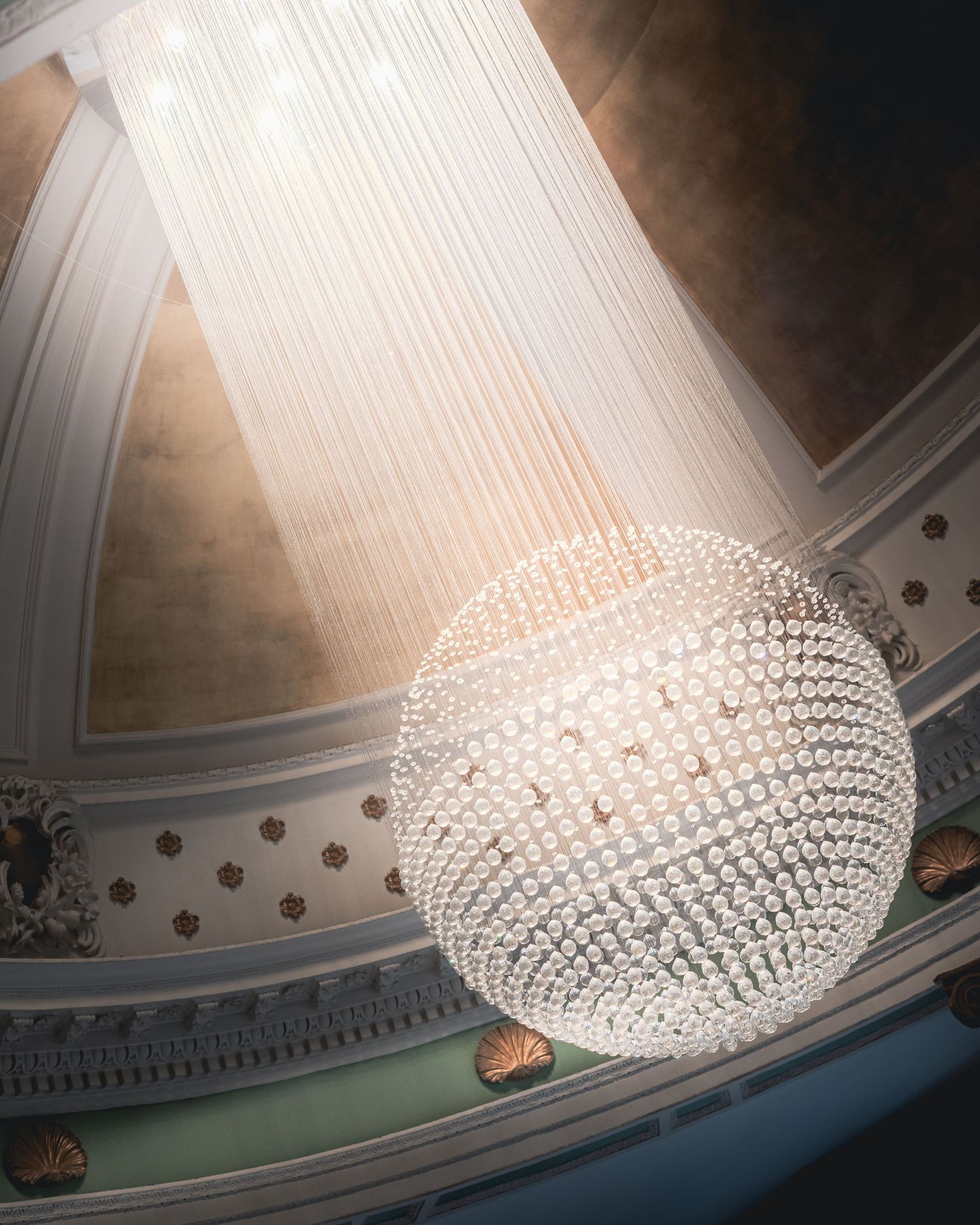 Chandelier at Kimpton Central Hotel Glasgow - the Champagne Bar.
