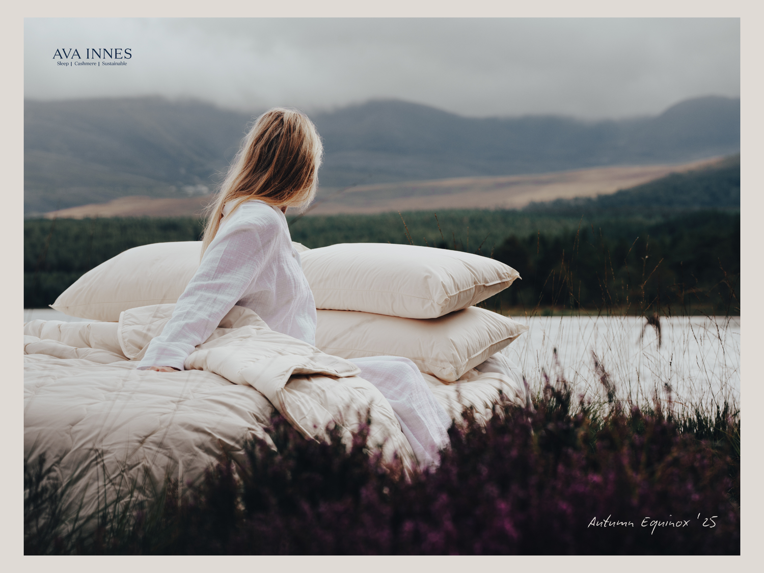 A promo for Ava Innes Cashmere Bedding - shot at the Rothiemurchus Estate near Aviemore.