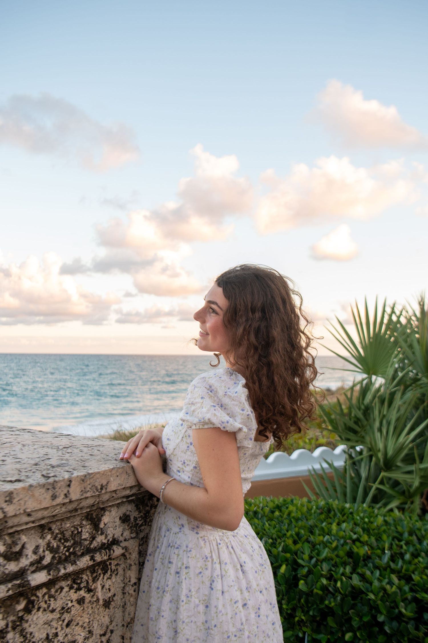 Palm Beach Gardens senior portrait during sunset