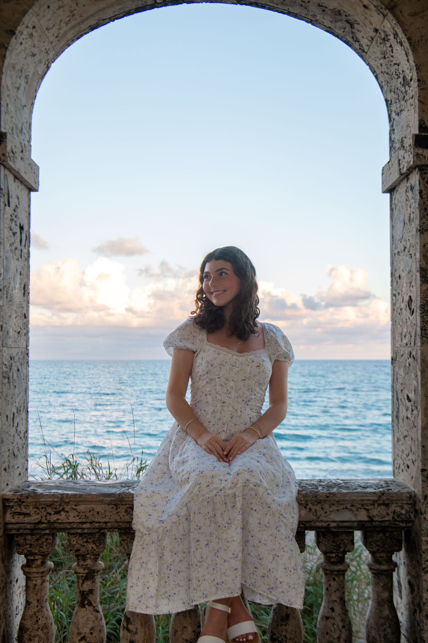 Palm Beach Gardens senior portrait during sunset