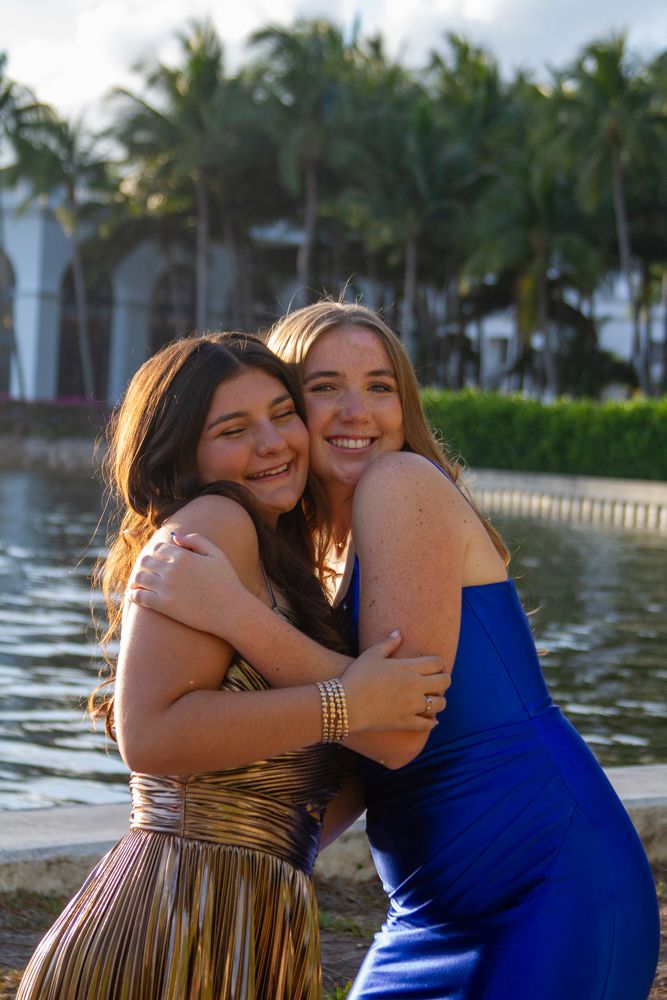 Palm Beach Gardens senior friends portrait by waterfront