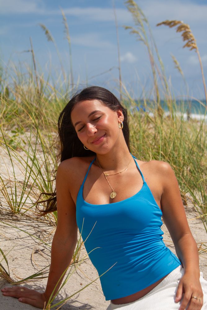 Senior portrait at the beach in Palm Beach Gardens