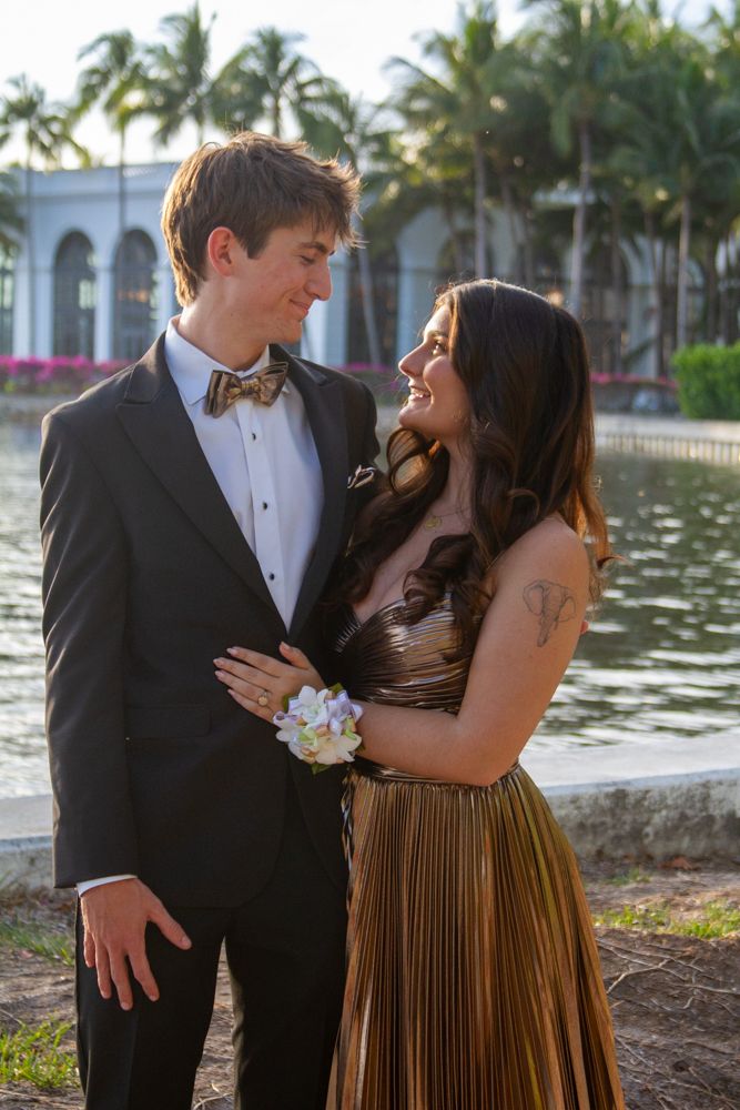 Palm Beach Gardens prom couple portrait natural light