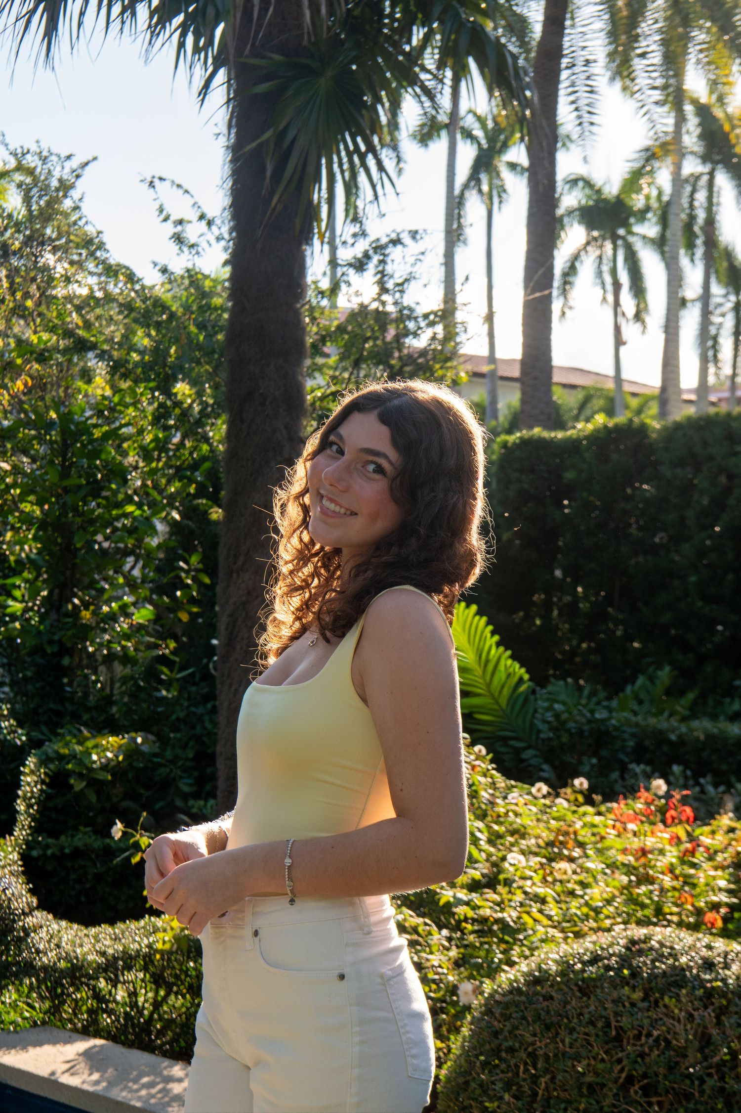 Palm Beach Gardens senior portrait at golden hour