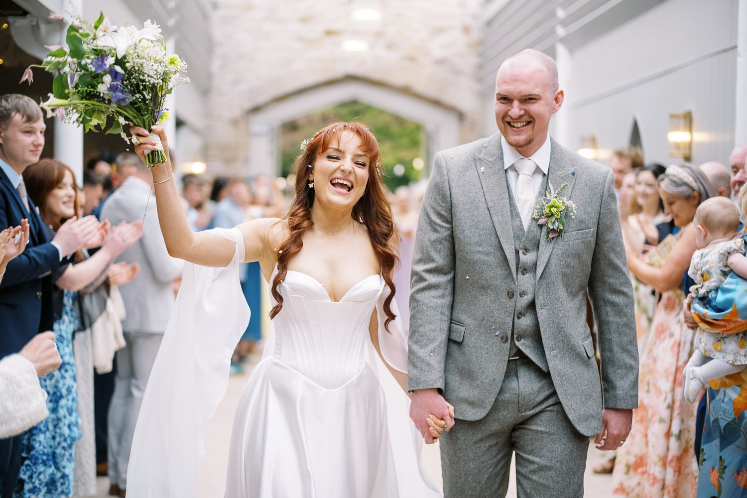 Caitlyn and Ryan after their ceremony at the wonderful Wyresdale Park in Scorton, Lancashire