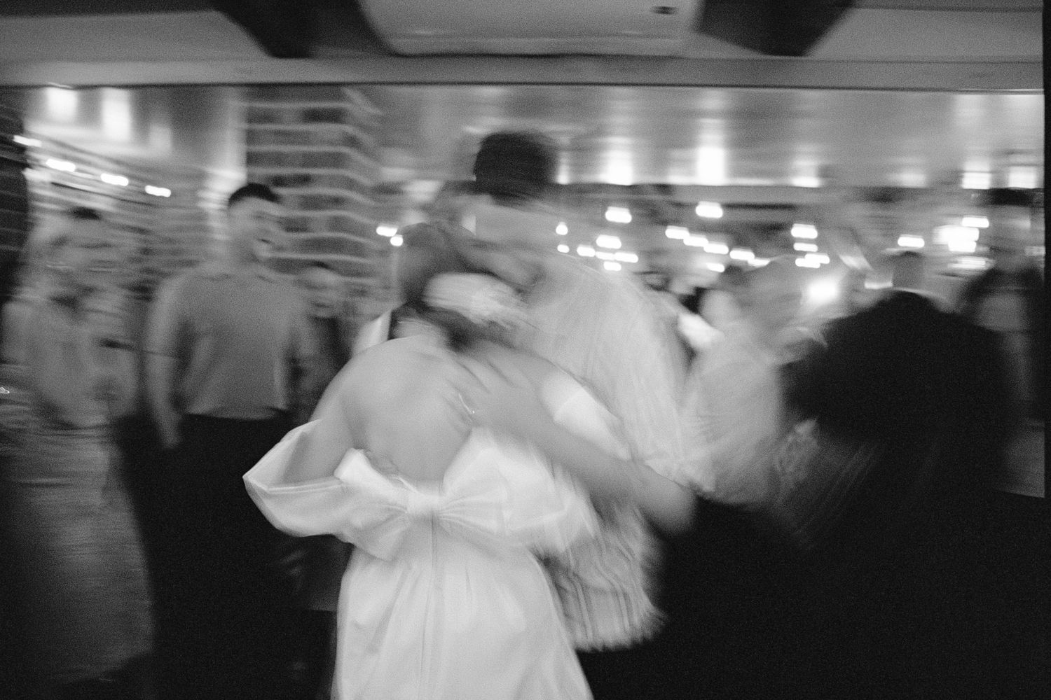 35mm analogue film black and white wedding photograph