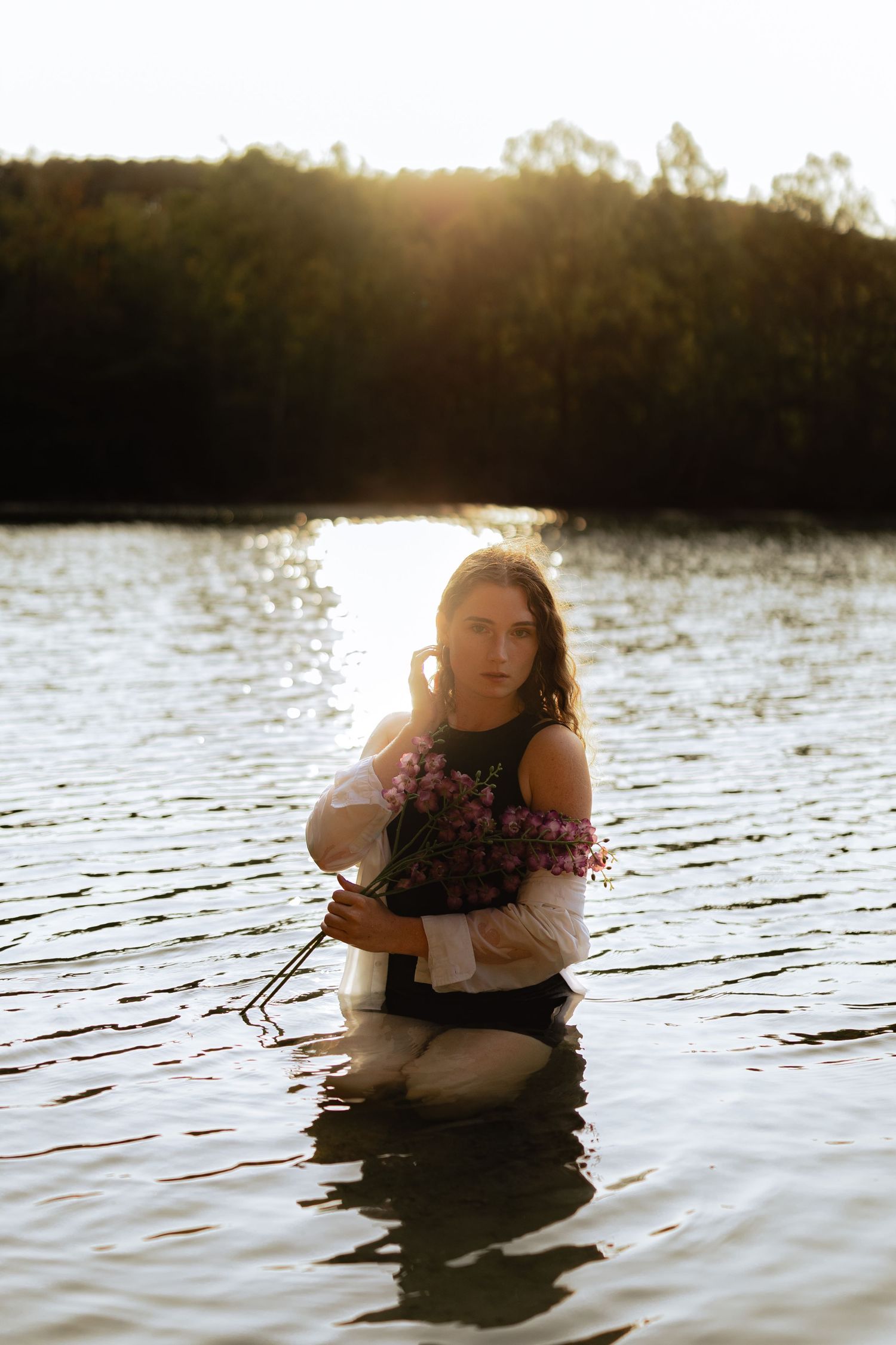 Séance portrait dans l'eau