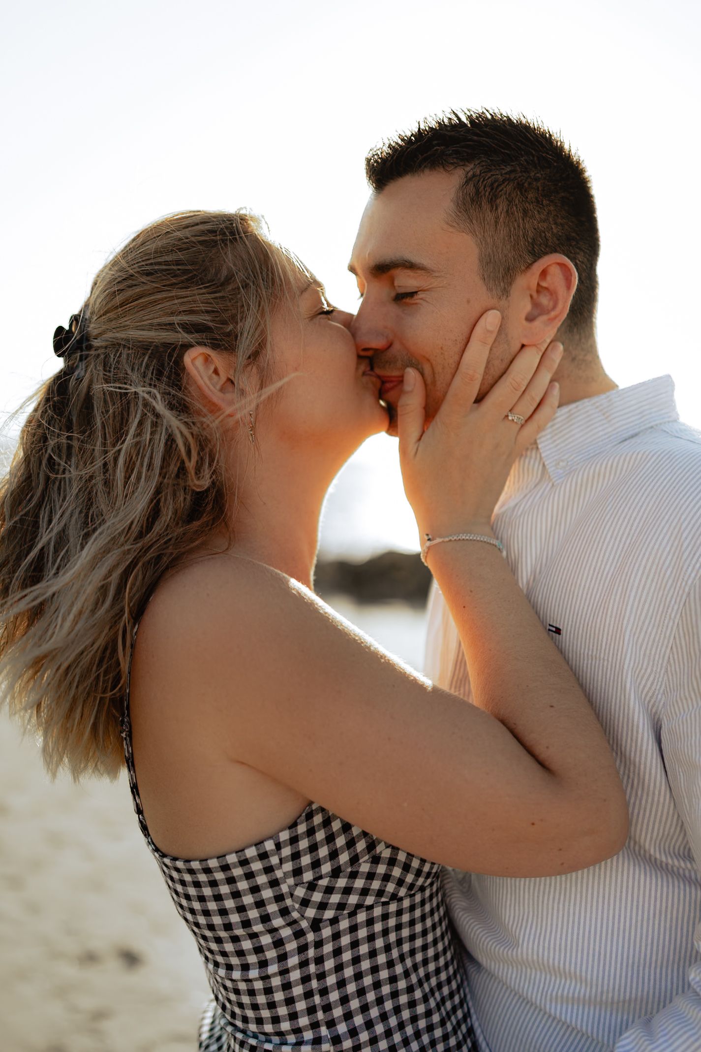 shooting couple à la plage