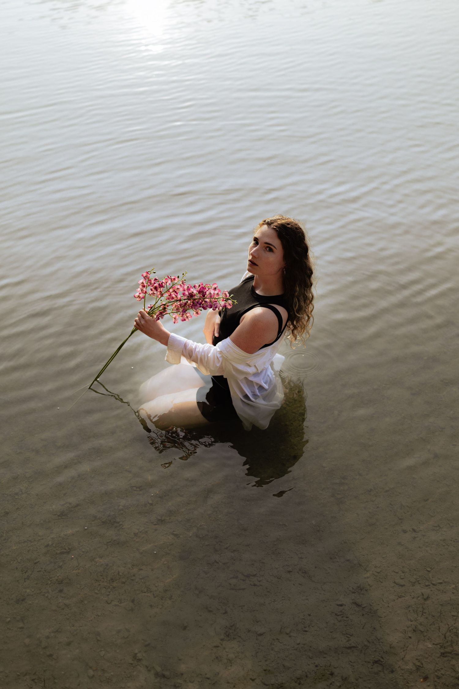 Séance portrait dans l'eau