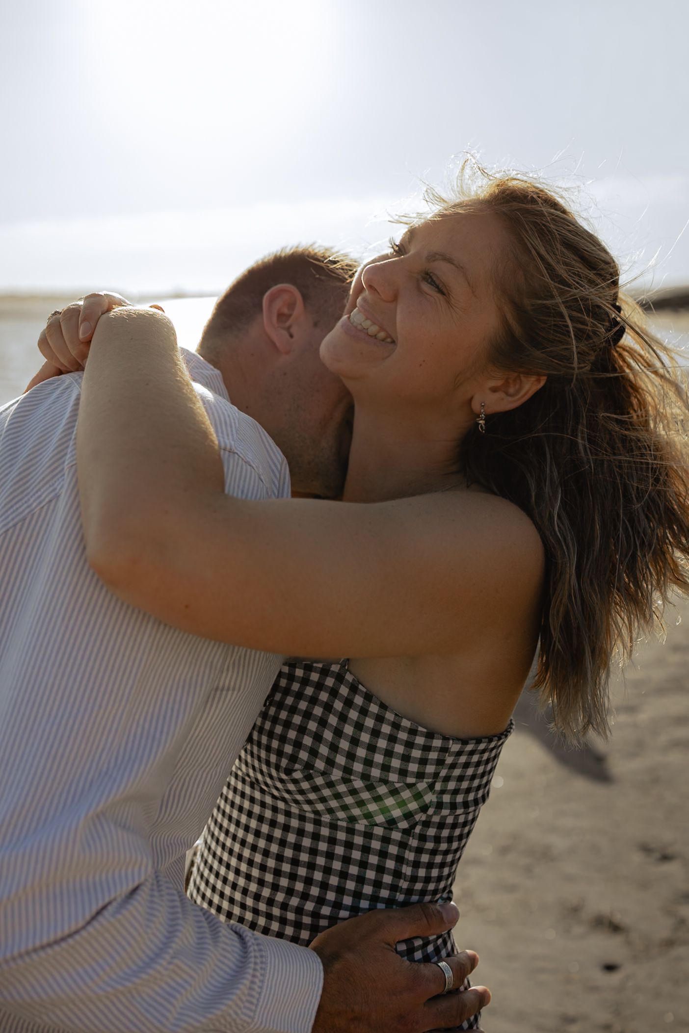 shooting couple à la plage
