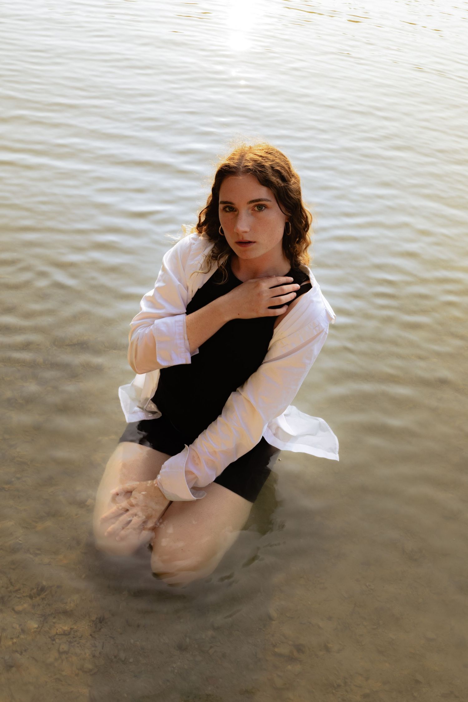Séance portrait dans l'eau