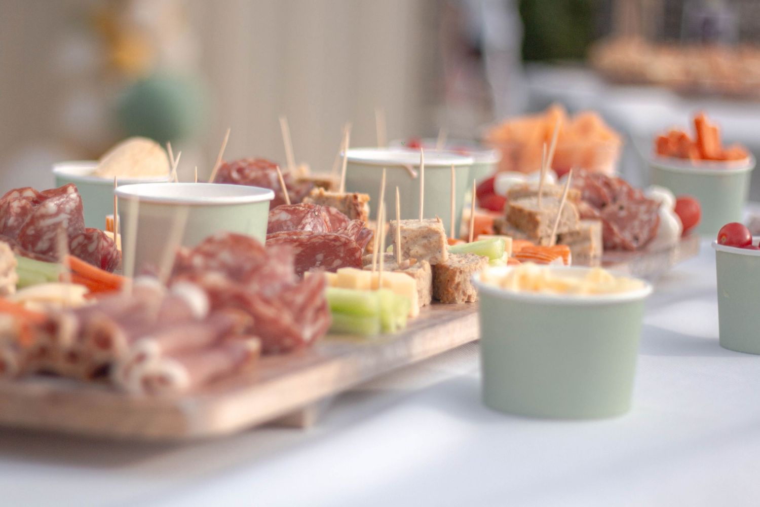 Buffet lors d'une fête