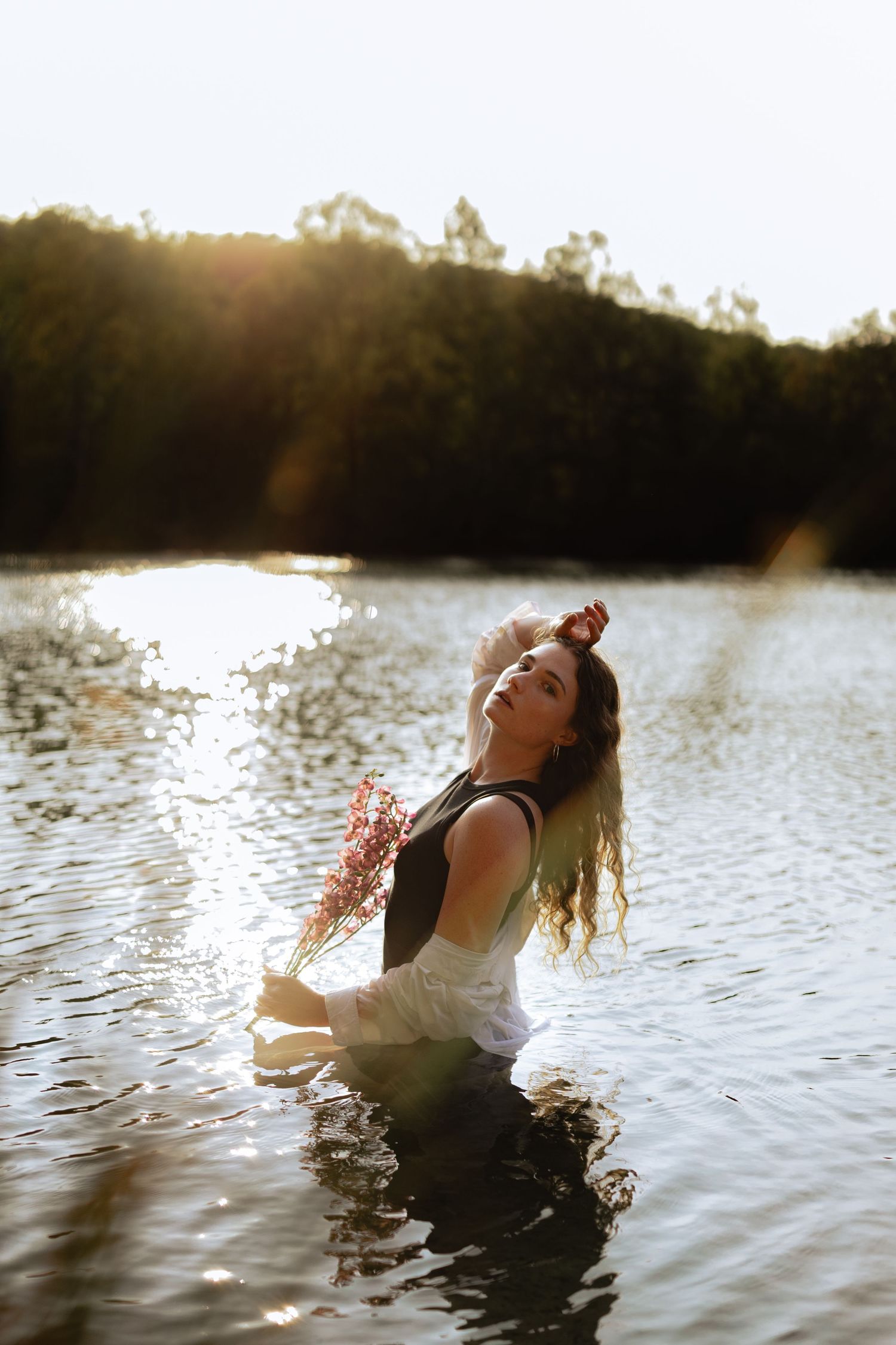 Séance portrait dans l'eau