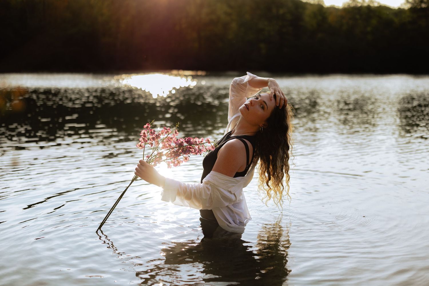 Séance portrait dans l'eau