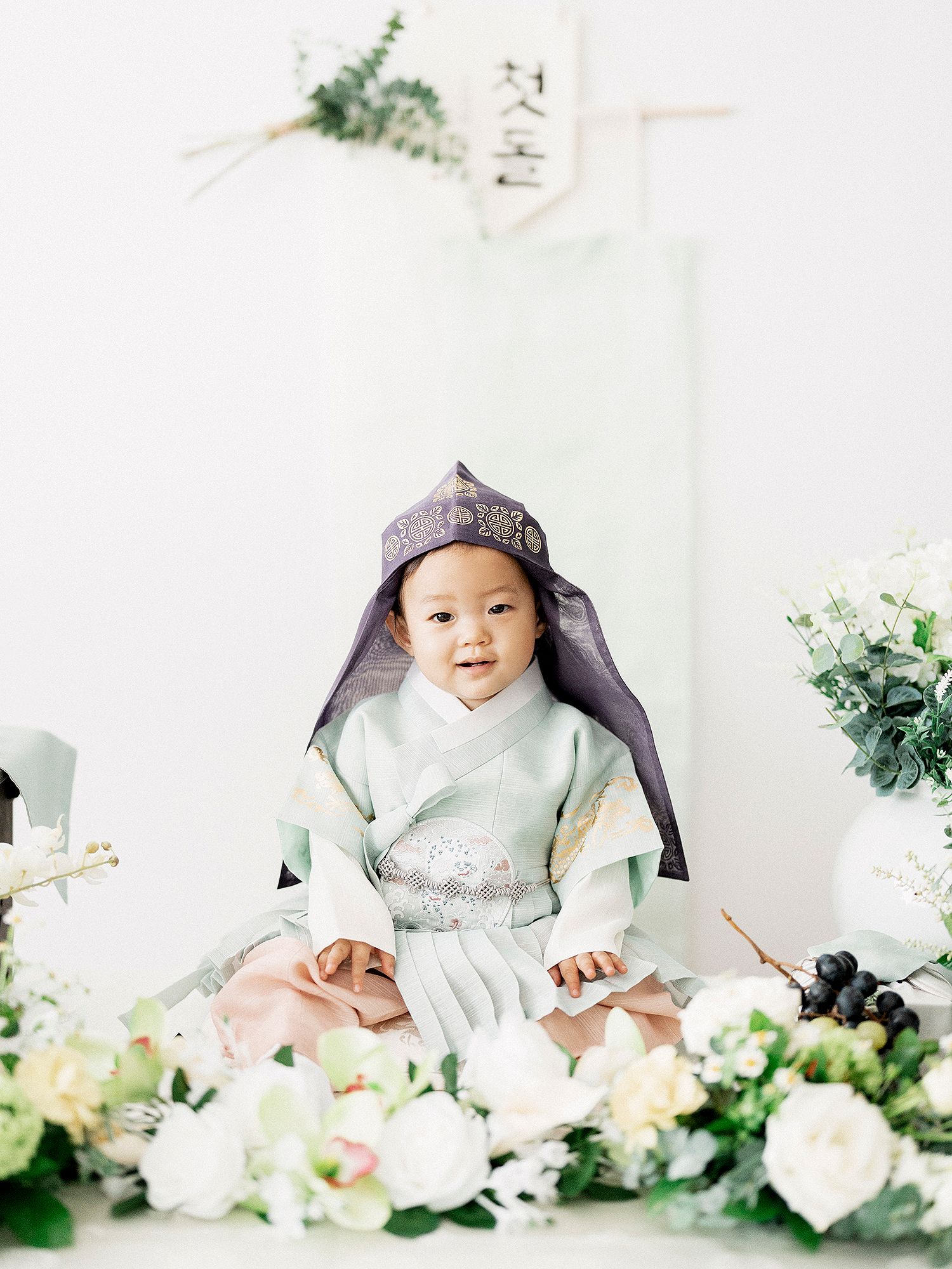 Traditional 100th-day and first birthday (Dol) celebration photography in NYC by STUDIO OC
