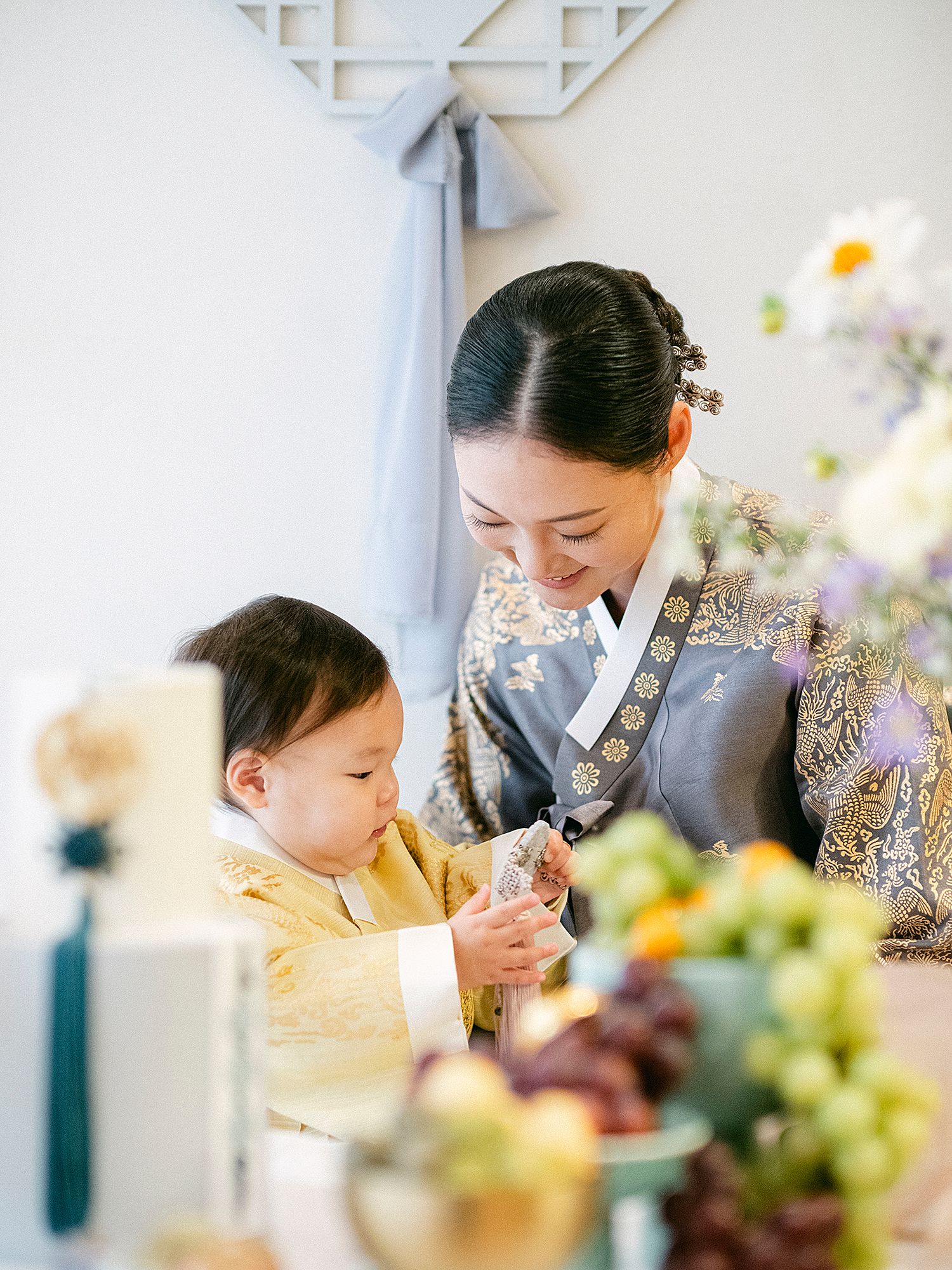 Traditional 100th-day and first birthday (Dol) celebration photography in NYC by STUDIO OC