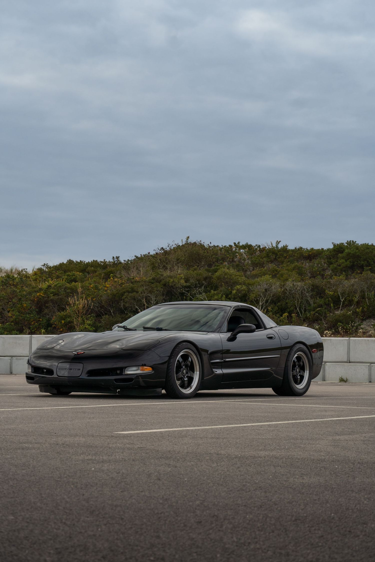 C5 Chevrolet Corvette on a cloudy day
