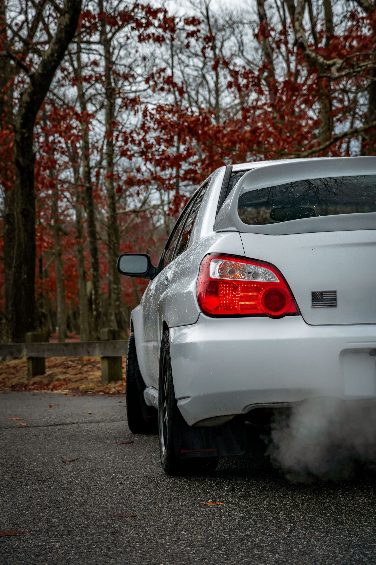 White 2005 Subaru WRX Modified in the fall