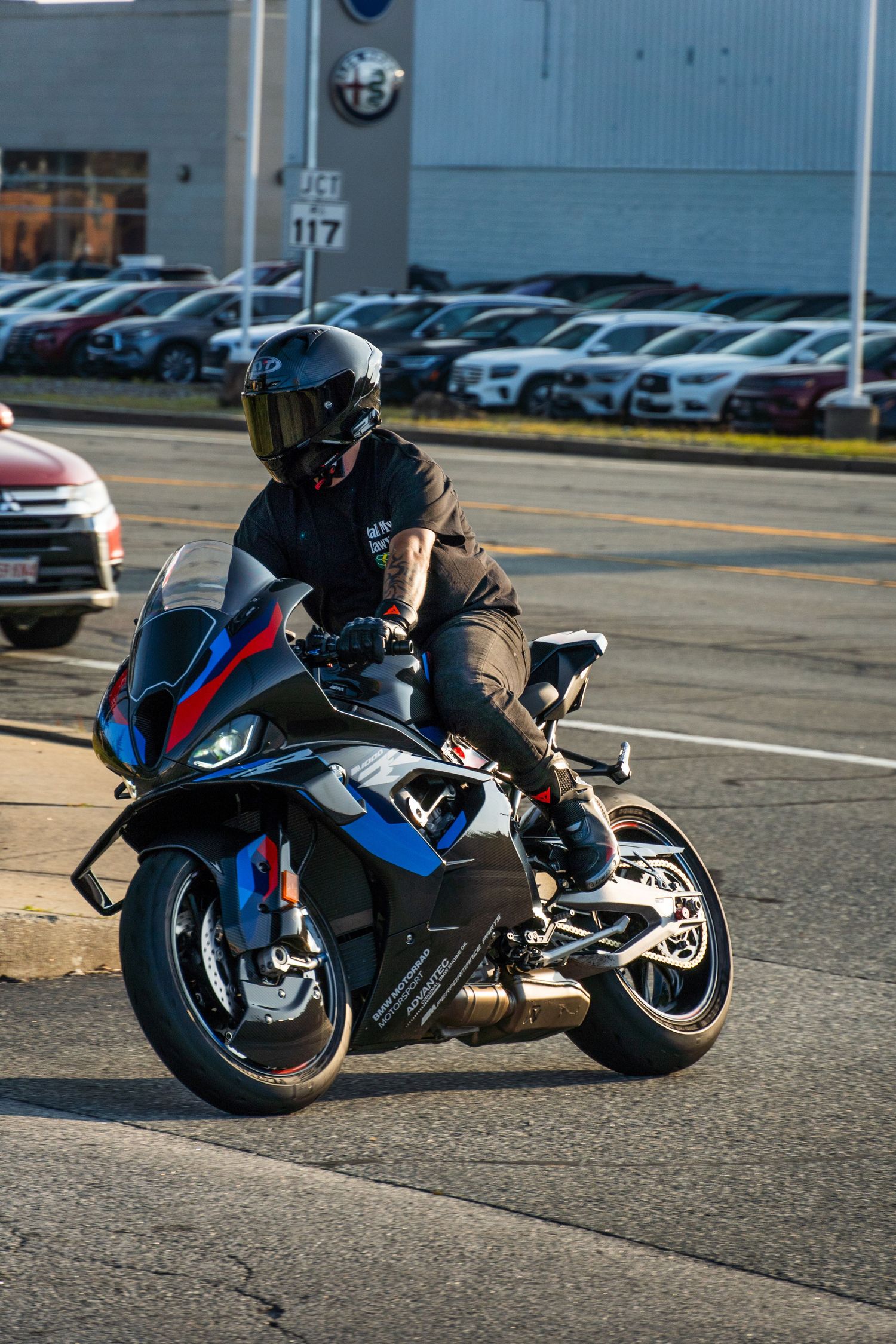 Motorcycle at Bike Night hosted by Cycle Gear BMW S1000RR