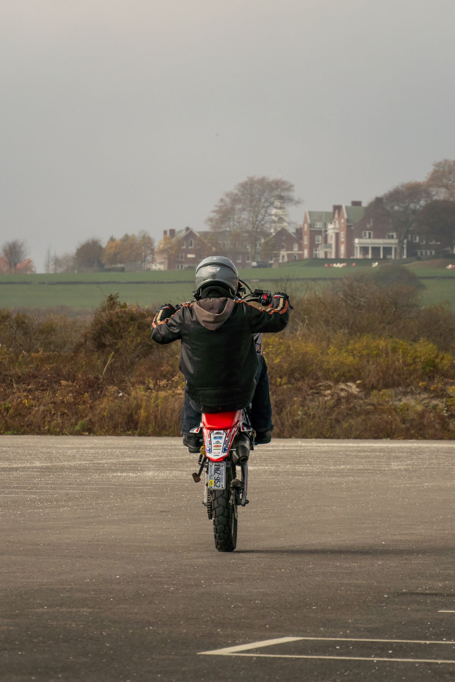 Honda Crf 300l doing a wheelie