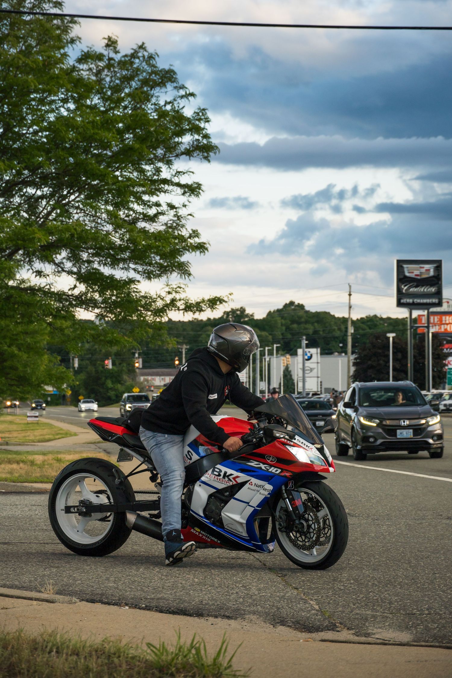 Motorcycle at Bike Night hosted by Cycle Gear