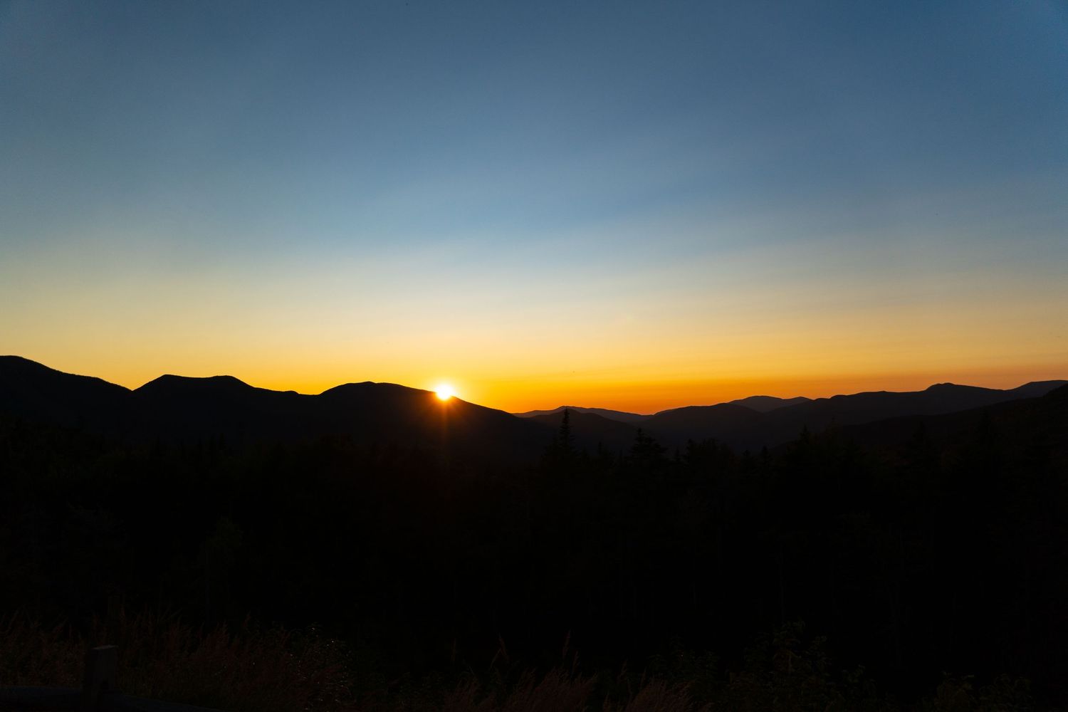 Mountain sunset New Hampshire