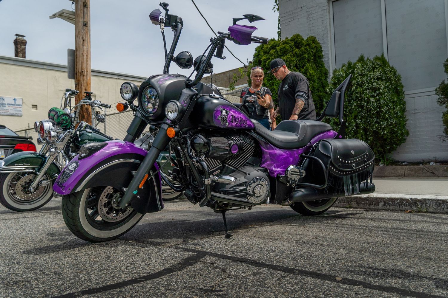 Custom air brushed painted Harley Davidson