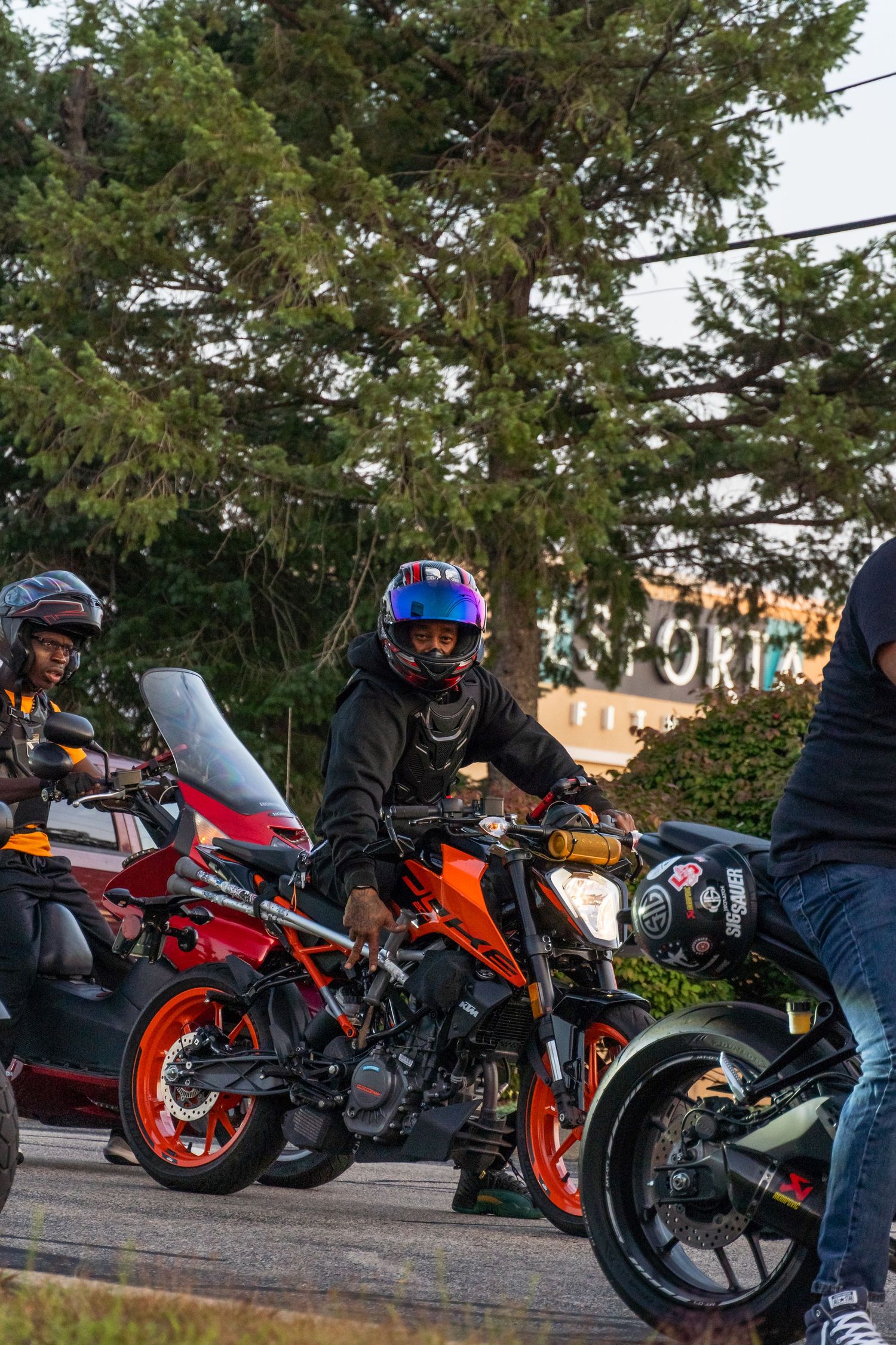 Motorcycle at Bike Night hosted by Cycle Gear