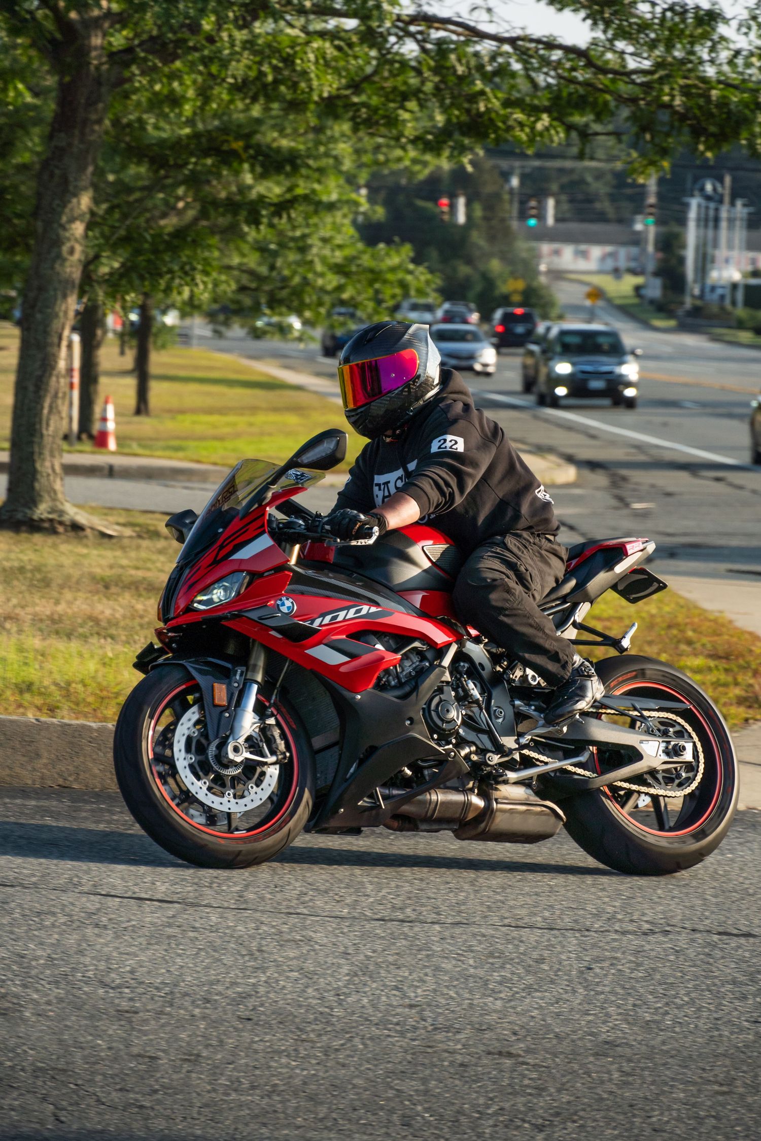 Motorcycle at Bike Night hosted by Cycle Gear BMW S1000RR
