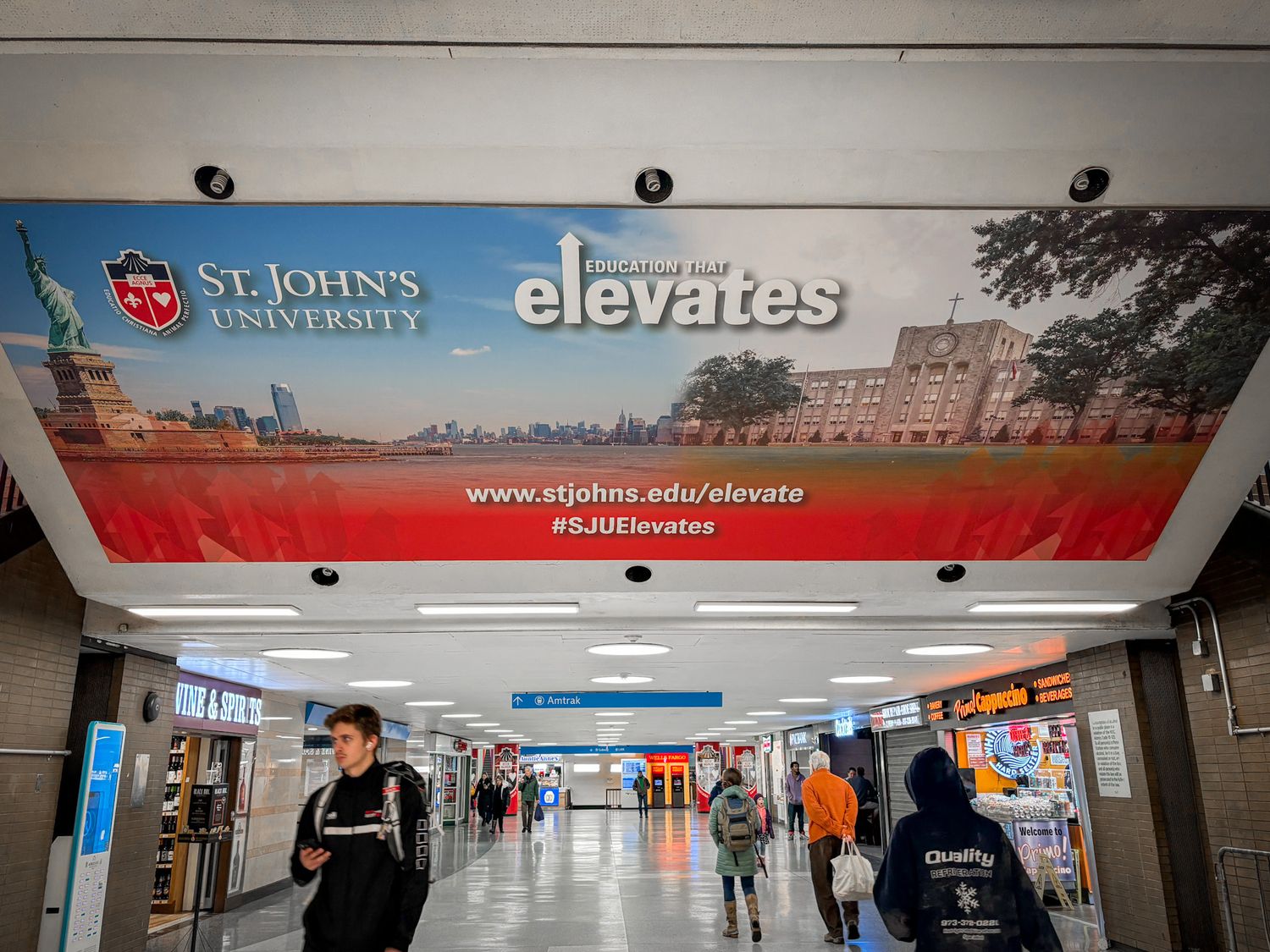 St. John's University campaign in Penn station