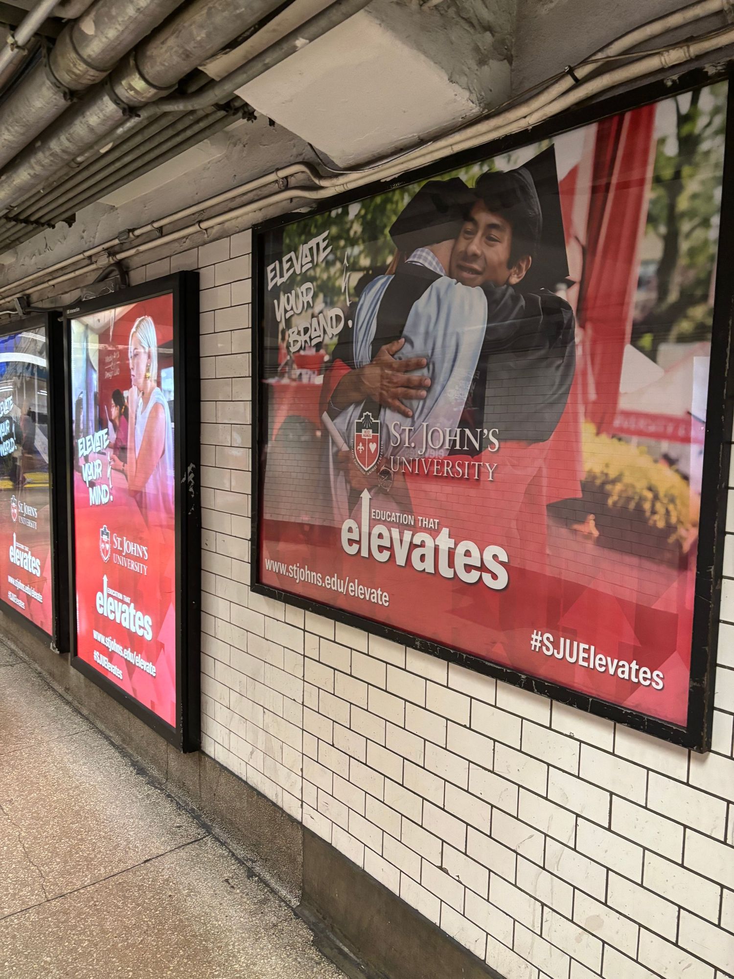 St. John's University campaign in Penn station