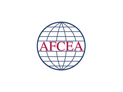 A collection of globe-themed logos with blue and red elements arranged in a horizontal row.