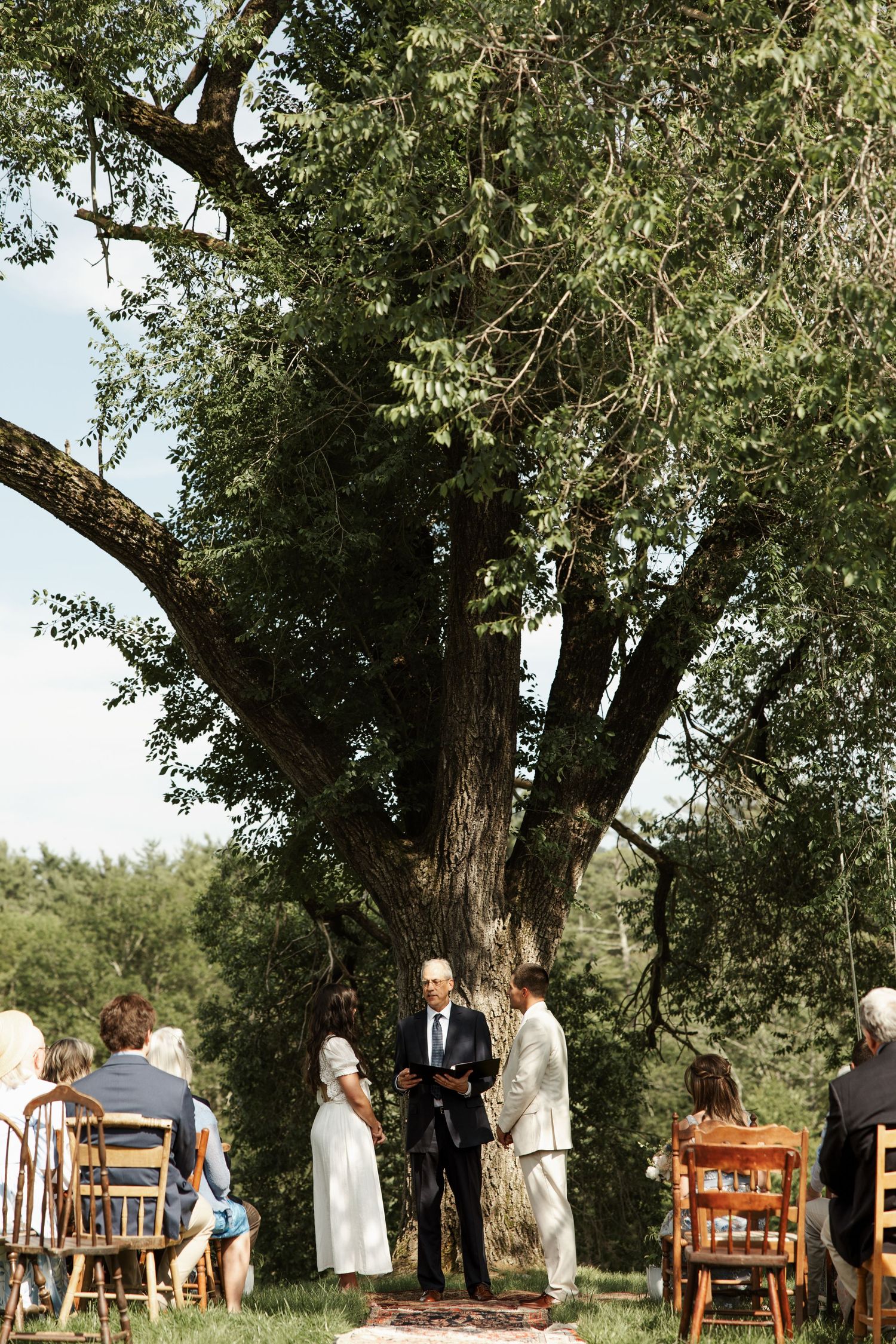 Editorial back yard wedding photography
