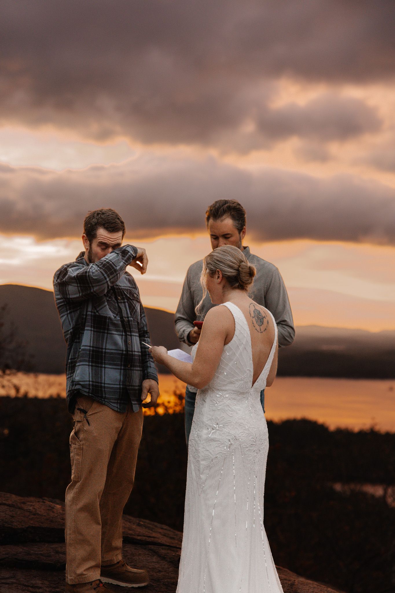 Mountaintop elopement photography
