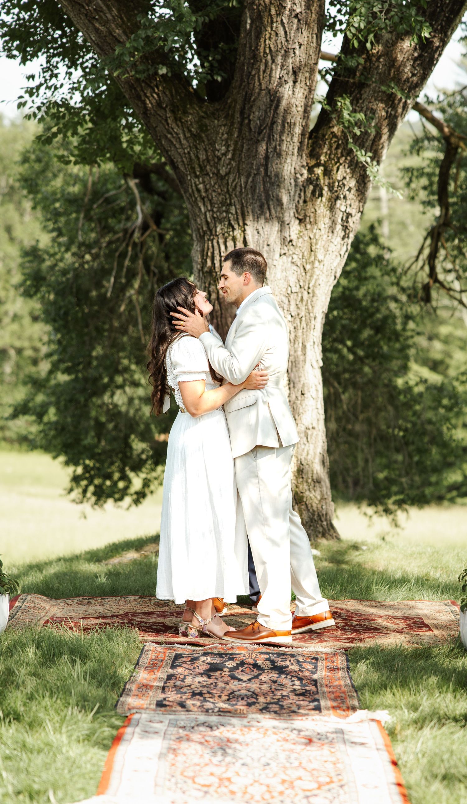 Editorial back yard wedding photography